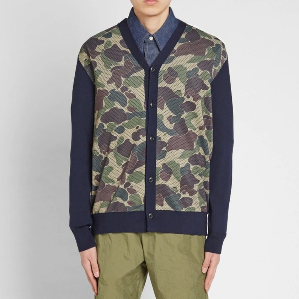 junya watanabe comme des garçons camoflauge cardigan - Picture 2 of 2